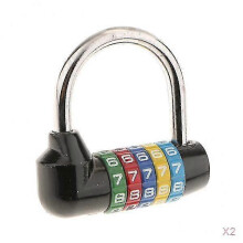 Lot de 2 cadenas à combinaison réinitialisables pour boîtes à outils et valises, verrous de sécurité durables