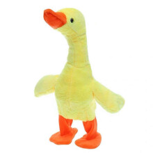 Eend die praat, zingt en loopt, een elektronische pluche knuffel, interactief knuffeldier, cadeau voor kinderen, 40 cm