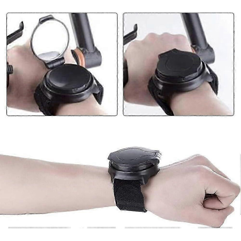 Cycling Bike Mirror, Adjustable 360 Degree Rotatable Rearview Mirror, Wrist Guard Wristband Style For Mountain Biking An Light 9172985635766