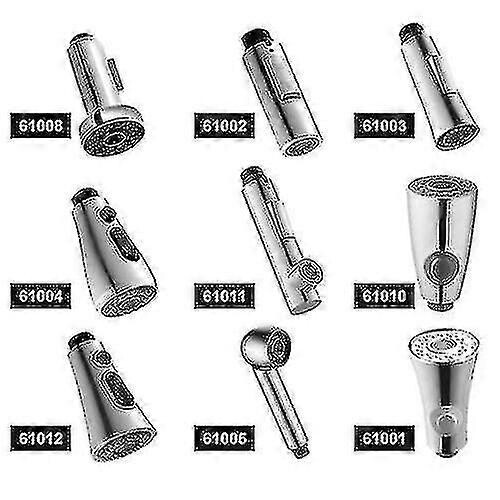 Spare Replacement Kitchen Mixer Tap Pull Out Spray Shower Head with Fast Flow Setting, Chrome Finish, Durable Kitchen Si