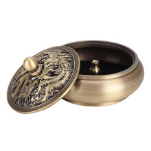 Bruciatore di incenso in legno di agar per interni, porta incenso a spirale in ottone con cotone ignifugo, accessorio religioso per la
