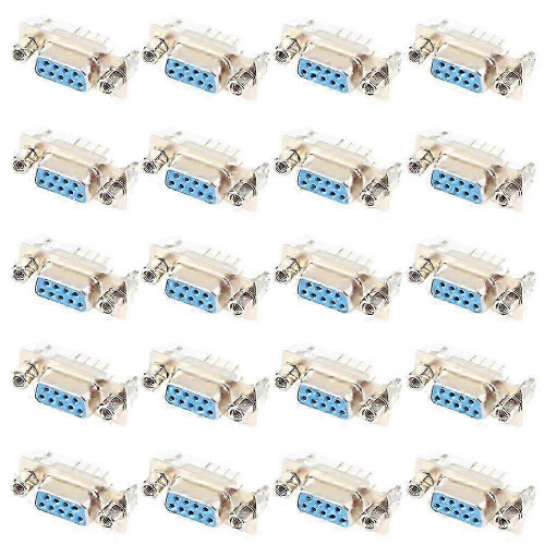 DP9 Socket 20 Pieces, 2 Row 9 Pin Breadboard Style VGA Connector for Electronics Projects