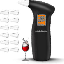 Professionele ademtest met 12 testmondstukken, snelle en zeer nauwkeurige alcoholtester voor accurate resultaten.