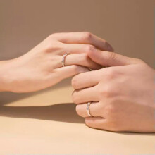 Fashion Couple Rings Set, Silver Color, Simple Open Adjustable Finger Rings, Minimalist Gift for Him and Her