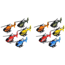 Juego de juguetes de plástico de avión y helicóptero para niños, set de 10 piezas para jugar en interiores y exteriores.
