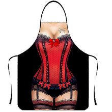 Delantal de cocina impermeable de poliéster con diseño de hombre musculoso, ideal para cocinar en casa y para barbacoas.