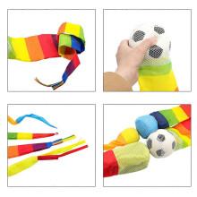 2 Pack Rainbow Ball with Tail Novelty Playground Toy for Lawn, Living Room and Backyard, 65 cm