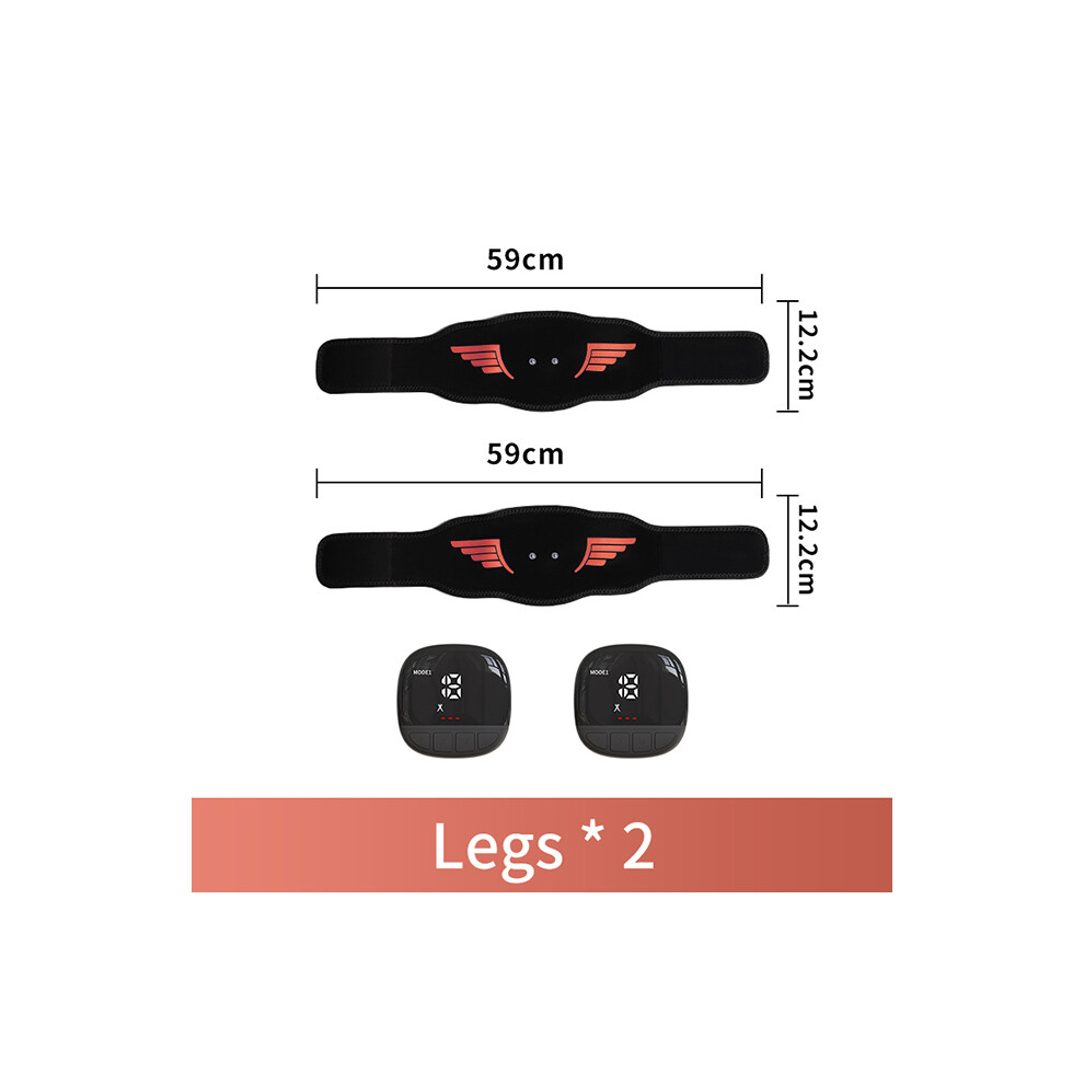 Stoyotu (2 Legs) Ems Muscle Stimulator Abdominal Trainer Abs Toner Arm Belly Leg Exercise Workout Lose Weight Fat Burn Home Gym Fitness Equipment
