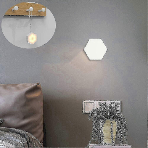 Motion-Sensor LED Night Light with On/Off Switch, Adjustable Bedroom and Wardrobe Lamp, Warm White 2