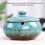 Ceramic Smoking Ashtray with Lid for Home and Office Use, Windproof Tabletop Tray 2