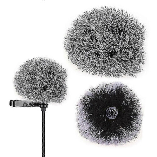 Windscreen Muff Pop Filter for Wireless Microphone, Microphone Windshield Foam Cover, Black, Noise Reduction 1