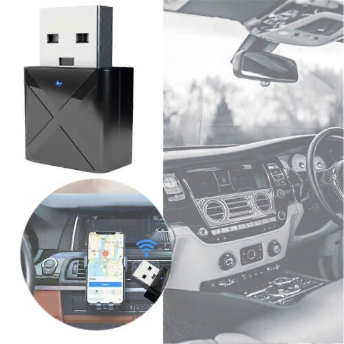 Adattatore wireless USB Bluetooth 5.0 con trasmettitore e ricevitore audio AUX da 3,5 mm per casa e viaggi. 1