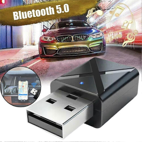 Adattatore wireless USB Bluetooth 5.0 con trasmettitore e ricevitore audio AUX da 3,5 mm per casa e viaggi. 2