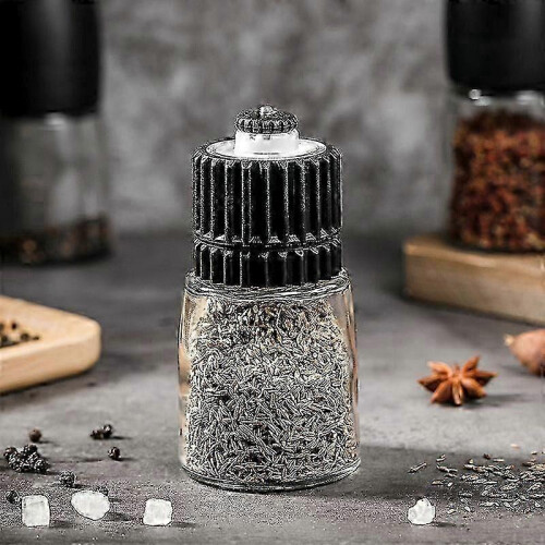 Black and White Pepper Manual Grinder Set, Adjustable Ceramic Mill for Kitchen and Dining Use 1
