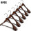 6 τεμάχια ξύλινες κρεμάστρες ώμων με αντιολισθητική μπάρα παντελονιών για 2