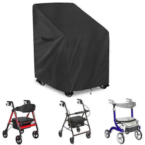 Waterproof Rollator Walker Cover for Seniors, Dustproof Mobility Aid Protector with Wheel and Seat Coverage 1