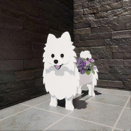Γλάστρα για σκύλους Pomeranian, χαριτωμένη διακόσμηση κήπου σε γλάστρα για κατο 1