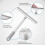 360-Degree Rotating Long-Handle Shower Squeegee, Multipurpose Bathroom and Window Cleaner, Grey 2