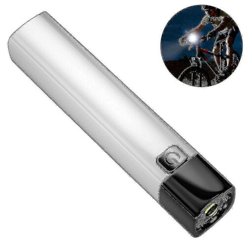 Mini Rechargeable LED Flashlight, USB Charging Power Bank Torch, Portable White for Camping 2
