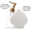 Shell-Shaped White Ceramic Soap Dispenser with Gold Matte Pump for Bathroom and Kitchen Decor 2