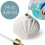 Shell-Shaped White Ceramic Soap Dispenser with Gold Matte Pump for Bathroom and Kitchen Decor 3