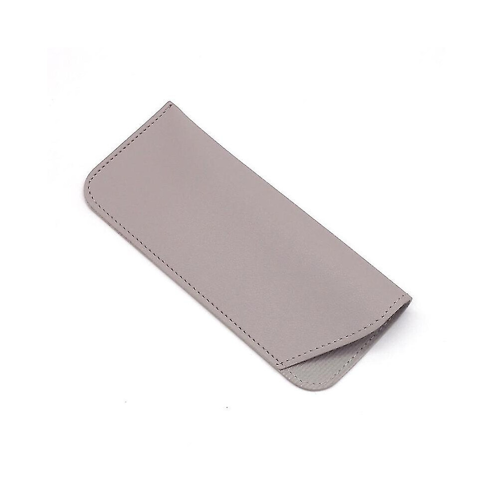 Portable Leather Eyeglass Case for Women and Men, Anti-Scratch Sunglasses Holder, Slim Travel Glasses Pouch