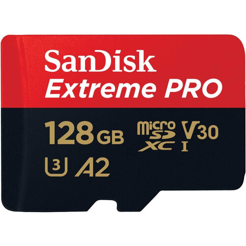SanDisk SanDisk Extreme Pro MicroSD 128GB V30 A2 R200/W90 με Αντάπτορα