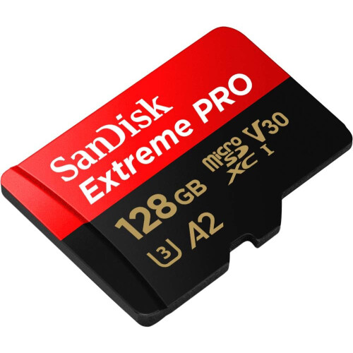 SanDisk SanDisk Extreme Pro MicroSD 128GB V30 A2 R200/W90 με Αντάπτορα 1