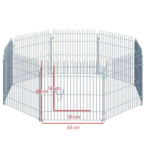 Enclos pour chiots et petits animaux, 8 pièces, 63 x 60 cm 1