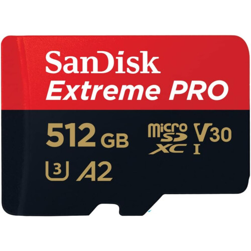 SanDisk SanDisk Extreme Pro MicroSD 512GB V30 A2 R200/W90 with Adapter