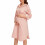 Robe de grossesse rose à manches 3/4 et col cache-cœur 5