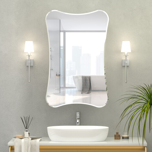 50x76 Beveled Edge Bathroom Mirror Cabinets