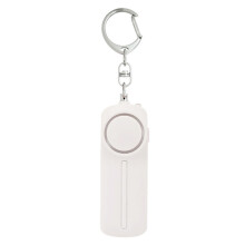 Porte-clés anti-loup AF-9400 130 dB avec anneau à tirer pour femme (blanc) - Idée cadeau : blanc