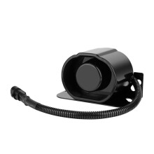 Wasserdichte, sprachaktivierte Rückfahrhupe (12 V/24 V) mit Summer und Kabel (schwarz). Geschenkidee: Rückfahrhupe
