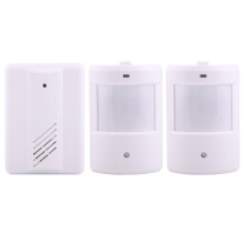 Timbre con detector de movimiento humano infrarrojo YF-0156 de tipo dividido, con dos timbres inalámbricos, función de bienvenida y alarma.