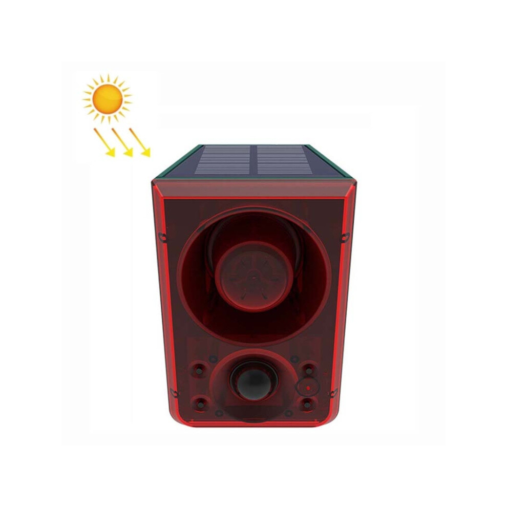 N911n Solar-Powered Alarm With Infrared Sensor, Sound And Light Blast Warning Light, Animal Repellent (English Version) Gifts:n911n 9072918077345