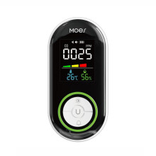 Moes koolmonoxide-, temperatuur- en vochtigheidsmelder met alarmsensor, specificaties en cadeaus: 3-in-1, standaard Amerikaanse stekker.