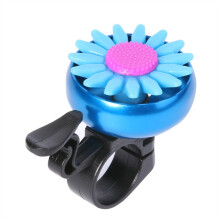 5 timbres de bicicleta con forma de flor, de aleación de aluminio (azul). Regalos: rojo