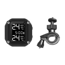 M4 Standard Motorrad-Reifendruckkontrollsystem mit Ständer (Farbe: Schwarz)