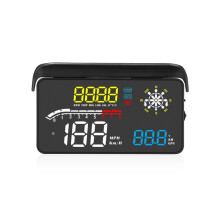 D1 Automotive Electronics OBD2 Affichage tête haute GPS Compteur de vitesse/tension/température d'eau Alarme de régime moteur Cadeaux : D1