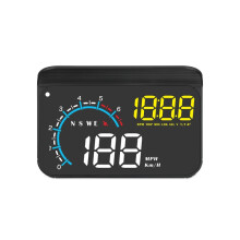 M12 OBD2+GPS-modus voertuig head-up display (HUD) met alarm voor overtoerental/toerental/koelvloeistoftemperatuur/lage spanning/storingen. Cadeaus: M