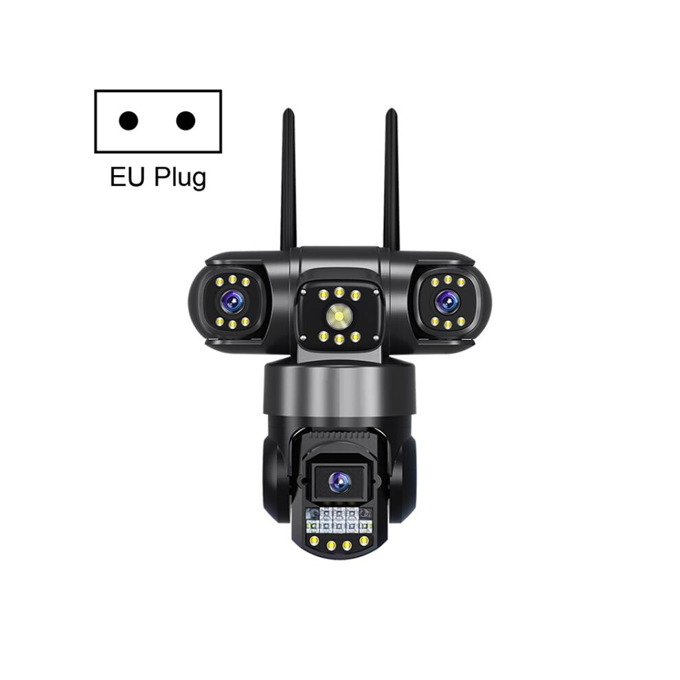 V380 3Mp Hd Panoramic 360 Triple Lens Wireless Wifi Surveillance Camera, European Standard (Black) Gifts:eu Plug 9072918081601