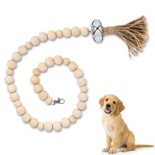 Hundeklingel, Hundetrainer, Hängeseil, Katzenspielzeug, Geschenkideen: Holzperlen, Silber.