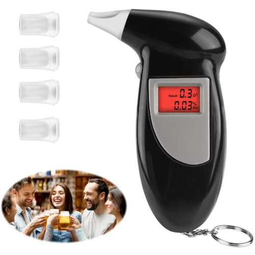 Digital Alcohol Content Meter (Black) Gifts:Alcohol Tester 2