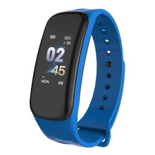 Tlw B1 Plus kleurenschermmonitor compatibel met hartslag, bloeddruk, zuurstofverzadiging in het bloed en vermoeidheid (Kleur: Blauw) Cadeau: B1 Blauw