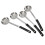 4 Pcs Portion Control Serving Spoons Portion Control Spoons Ladle Spoon, Slotted and Unslotted Portion Scoops 6oz 1