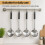 4 Pcs Portion Control Serving Spoons Portion Control Spoons Ladle Spoon, Slotted and Unslotted Portion Scoops 6oz 4