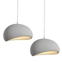 2X 50CM Creative Personalized Chandelier Indoor Ceiling Light E27 Retro Pendant Light Modern Grey Pendant Lights