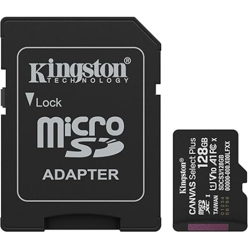 Kingston Kingston Canvas Select Plus MicroSD 128GB Gen3 C10 U1 A1 with Adapter