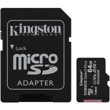 Kingston Canvas Select Plus MicroSD 64GB Gen3 C10 U1 A1 with Adapter